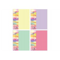 Блокнот пруж. бок. А5 80арк. кліт. пласт. обкл.,асорті пастель №E20316/Economix/(4)(56)