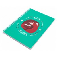 Блокнот пруж. А5 80арк. кліт. пласт. "Economix" Valentine: Better Together" №E21951-08(8)