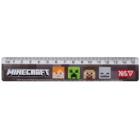 Лінійка пласт. 15см "Yes" Minecraft №370691(20)(100)
