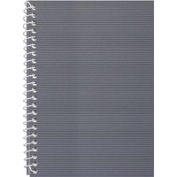 Блокнот пруж. бок. А5 48арк. кліт. пласт. обкл.,сірий №E20302-10/Economix/(1)(80)