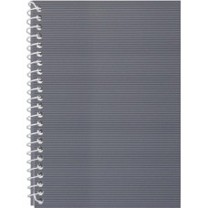 Блокнот пруж. бок. А5 48арк. кліт. пласт. обкл.,сірий №E20302-10/Economix/(1)(80)