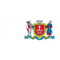 Прапорець №1 "Герб Вінниці" (25х12) двосторонній з пластиковою одноріжковою підставкою/НСВ
