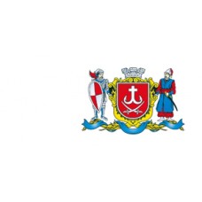 Прапорець №1 "Герб Вінниці" (25х12) двосторонній з пластиковою одноріжковою підставкою/НСВ