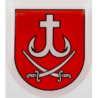 Об'ємна наклейка №1 "Герб Вінниці старий" 32х36мм/НСВ/