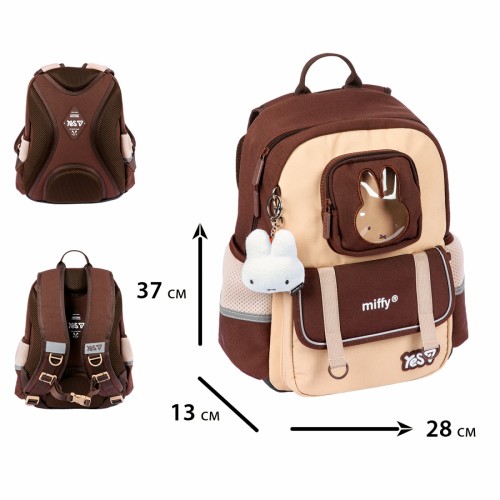 Рюкзак "Yes" S-104S Р-26 Miffy Bunny 2від.,5карм.№550258