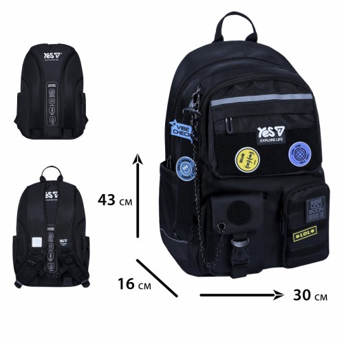 Рюкзак "Yes" TS-43L Р-26 Vibe 2від.,6карм.№550344