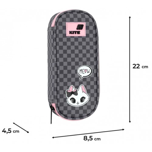 Пенал "Kite" Meow 1від.,м'який №K26-599-13