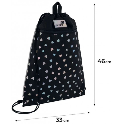 Сумка для взуття "Kite" Black&Silver 1від.1карм. №K26-601M-14