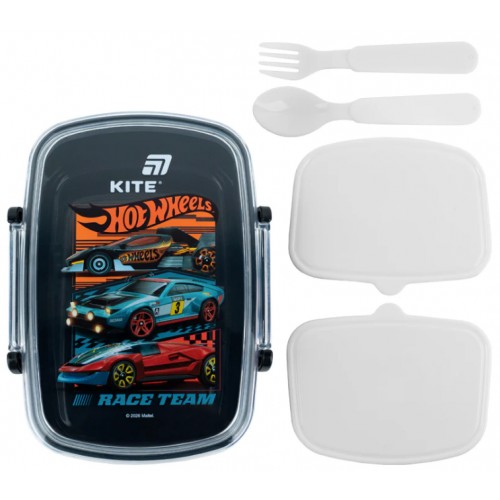 Ланч бокс пласт. "Kite" 750мл Hot Wheels з наповненням №HW26-181