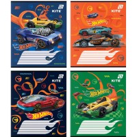 Зошит 12арк. кос. лін. "Kite" гібр. лак.  + УФ лак Hot Wheels №HW26-235(25)(600)
