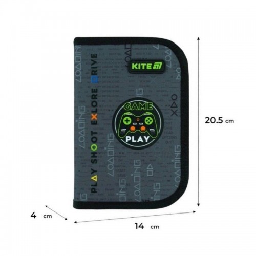 Пенал "Kite" Good Game 1від.,б/н,з 2 відворотами №K26-622-2