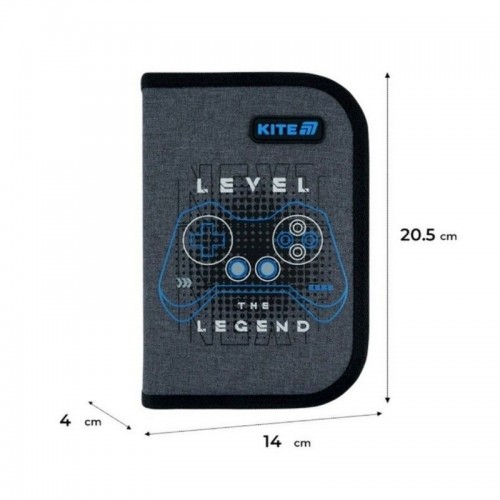 Пенал "Kite" Level UP 1від.,б/н,з 2 відворотами №K26-622-6