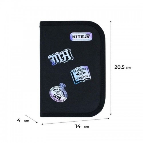 Пенал "Kite" Monster High 1від.,б/н,з 2 відворотами №MH26-622