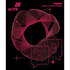 Зошит 48арк. кліт. "Kite" Предметка- Англ. мова софт тач+УФ,Lumen №K26-240-8(10)(200)