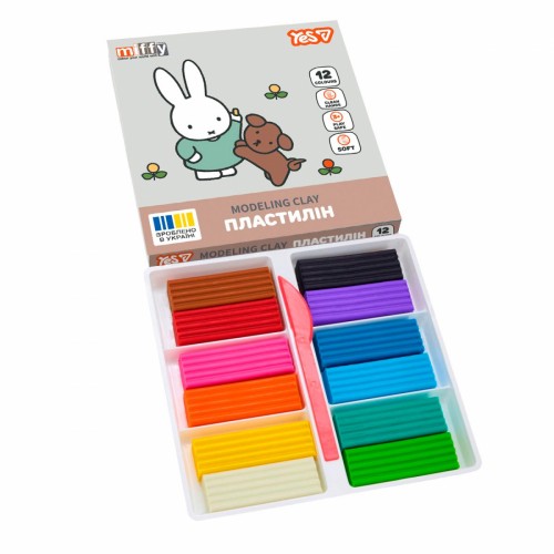 Пластилін "Yes" Miffy 12 кольор. 240гр №540719