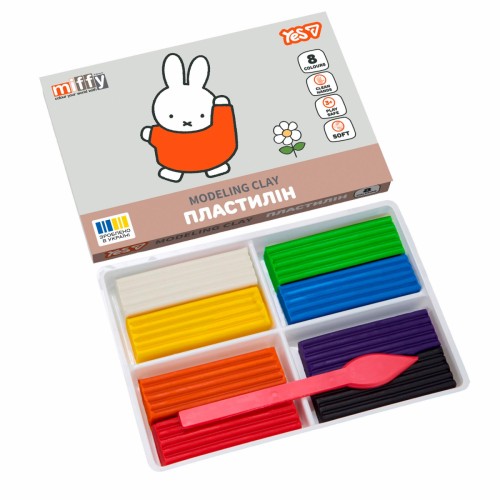 Пластилін "Yes" Miffy 8 кольор. 160гр №540717