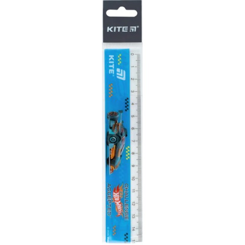 Лінійка пласт. 15см "Kite" №HW26-090 Hot Wheels(100)
