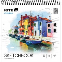 Скетчбук для акварелі 20арк. 21х21см №K-1285/Kite/