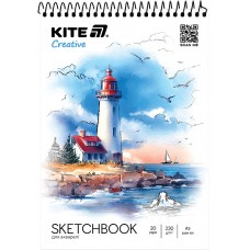 Скетчбук для акварелі пруж. 20/230 А5 №K-1283/Kite/