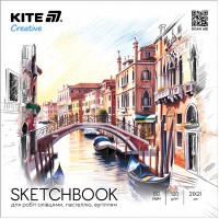 Скетчбук для робіт олівцями 30/120 21х21см №K-1279/Kite/