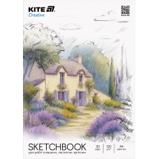 Скетчбук для робіт олівцями 30/120 А4 №K-1278/Kite/