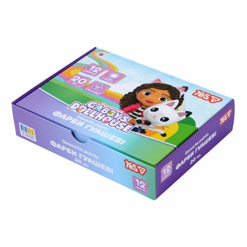 Гуаш "Yes" Gabby Dollhouse 12кольор. 20мл №230442(12)(24)