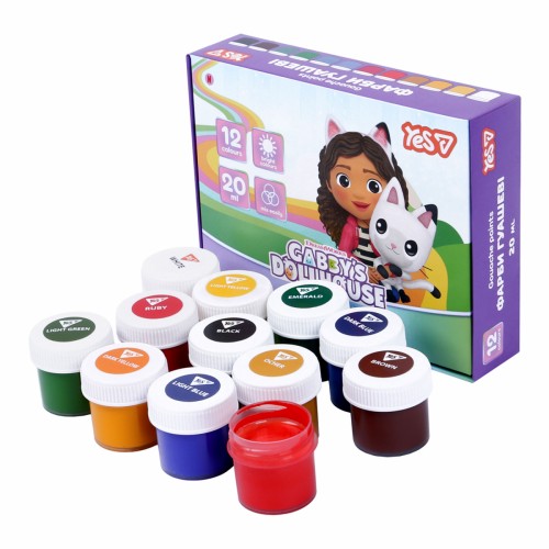 Гуаш "Yes" Gabby Dollhouse 12кольор. 20мл №230442(12)(24)