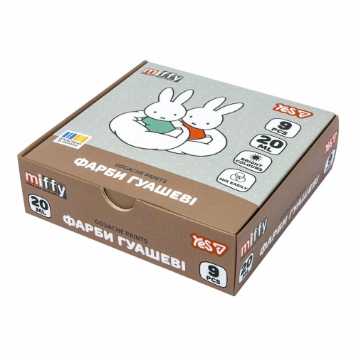 Гуаш "Yes" Miffy 9кольор. 20мл №230445(12)(24)