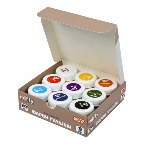 Гуаш "Yes" Miffy 9кольор. 20мл №230445(12)(24)