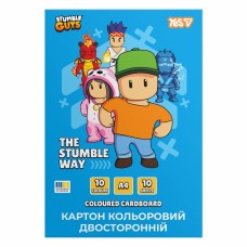 Картон кольор. А4 двостор.10арк. Stumble Guys №955493/Yes/