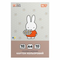 Картон кольор. А4 одностор.10арк./10кольор. Miffy №955489/Yes/