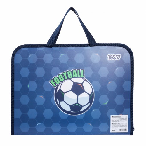 Папка-портфель "Yes" FC №492376 А4 "Football" на блиск.,з ручками(12)