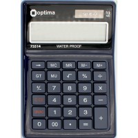  Калькулятор Optima 12-разрядный 134х107х34мм, водонепроницаемый (1) (20) (40) №O75514