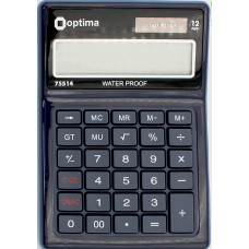  Калькулятор Optima 12-разрядный 134х107х34мм, водонепроницаемый (1) (20) (40) №O75514