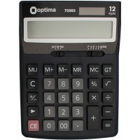 Калькулятор "Optima" №O75503 (12-розряд.) 170х122х32мм(10)(40)