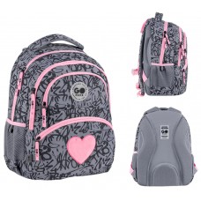 Рюкзак "GoPack" Education Fluffy Heart 2від.3карм. №GO26-175M-4