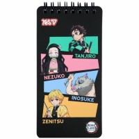 Блокнот пруж. подв. 80х160мм 60арк. кліт. "Demon Slayer Heroes" №152206/Yes/