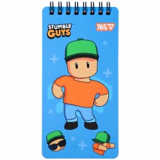 Блокнот пруж. подв. 80х160мм 60арк. кліт. "Stumble Guys" №152209/Yes/(30)