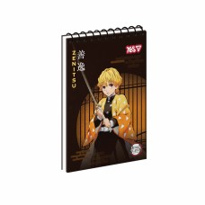 Блокнот пруж. А7 80арк. Demon Slayer Zenitsu №152519/Yes/