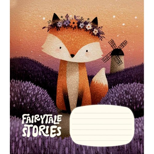 Зошит 12арк. кліт. Школярик "Fairytale Stories" ВД-лак №012-3755K(30)(300)