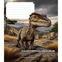 Зошит 12арк. кліт. Школярик "Dinosaurs" ВД-лак №012-3753K(30)(300)