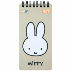 Блокнот пруж. подв. 80х160мм 60арк. кліт. "Miffy Beige" №152203/Yes/