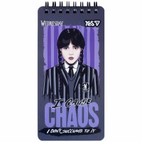Блокнот пруж. подв. 80х160мм 60арк. кліт. "Wednesday Chaos" №152207/Yes/(30)