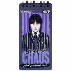 Блокнот пруж. подв. 80х160мм 60арк. кліт. "Wednesday Chaos" №152207/Yes/(30)