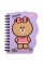 Блокнот пруж. подв. В7 60арк. кліт. "Line Friends Choco purple" №152217/Yes/