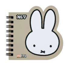 Блокнот пруж. подв. 100х100мм 30арк. кліт. "Miffy Beige" фігурний №152183/Yes/(30)