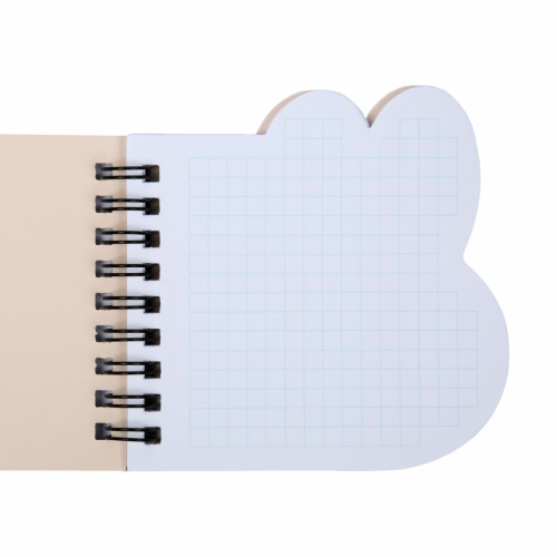 Блокнот пруж. подв. 100х100мм 30арк. кліт. "Miffy Beige" фігурний №152183/Yes/(30)