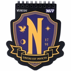 Блокнот пруж. подв. А6 40арк. кліт. "Wednesday NA" фігурний №152195/Yes/(30)