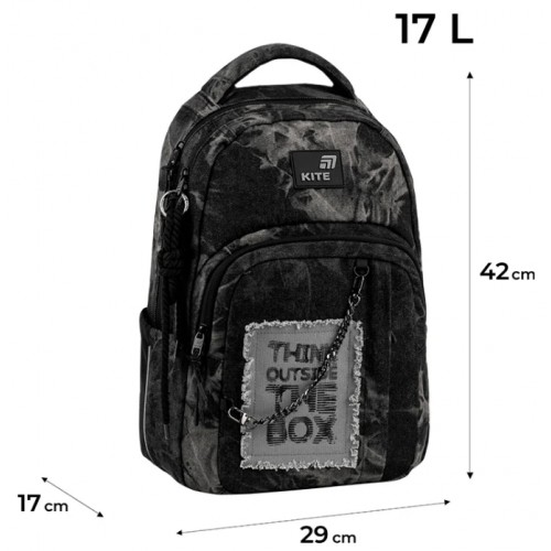 Рюкзак "Kite" Education teens 2578M Denim Core 2від.,2карм. №K26-2578M-2