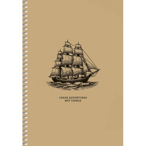 Блокнот пруж. А5 96арк. б/кліт. карт. "Student" крафт,ВД-лак №A5-SC-096-6149K/Школярик/